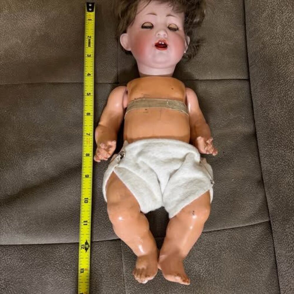 Antique Armand Marseille 390 A&M German Bisque Head Doll 14” Sleep Eyes c.1900